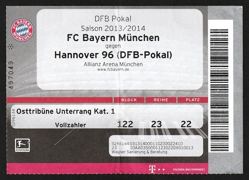 Ticket 2013 bayern - ticket, |