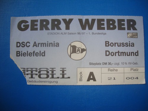 Ticket arminia bielefeld - 96/97,