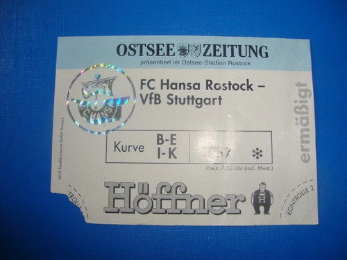 Ticket hansa rostock - fc,