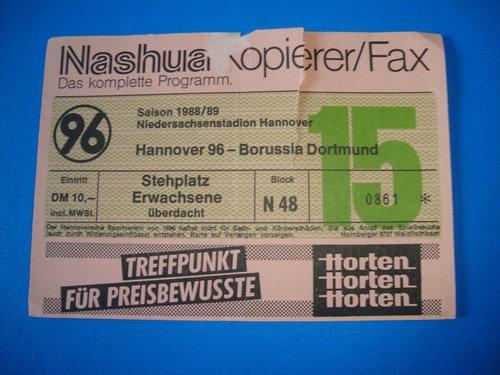 Ticket hannover 96 bvb - 88/89,
