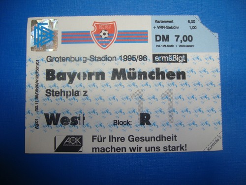 Ticket kfc bayer 05 - 95/96,