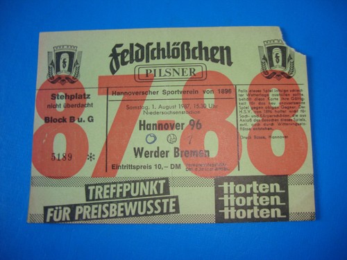 Ticket hannover 96 - 87/88,