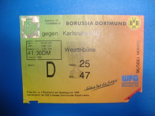 Ticket bvb dortmund - dortmund, ksc