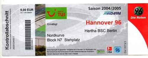 Ticket hannover hertha - bl,