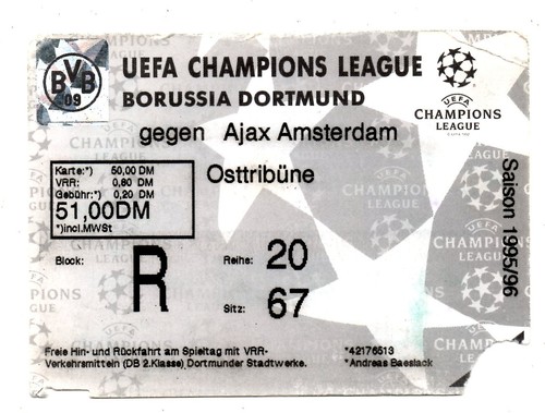 Ticket borussia dortmund - ticket,