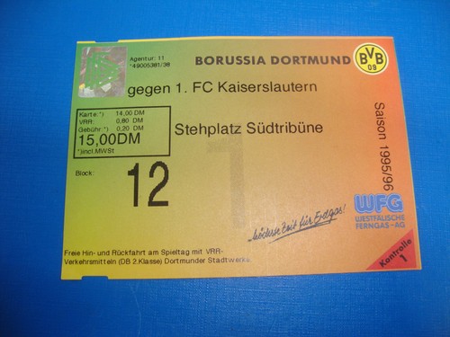 Ticket bvb dortmund 1 - 95/96,