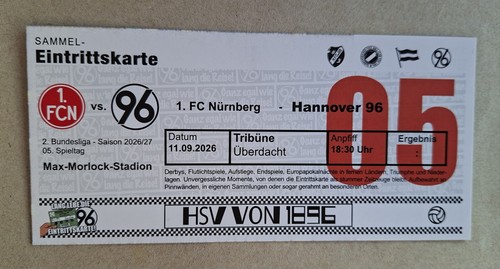 Sammler used fan ticket - used,