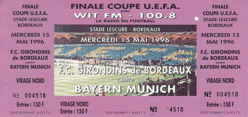 Ticket uefa cup - cup, finale