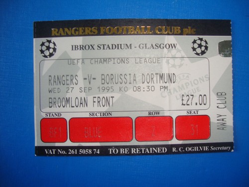 Ticket glasgow rangers - 95/96,