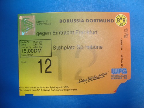 Ticket bvb dortmund - 95/96,