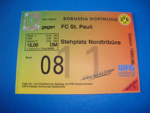Ticket bvb dortmund - 95/96,