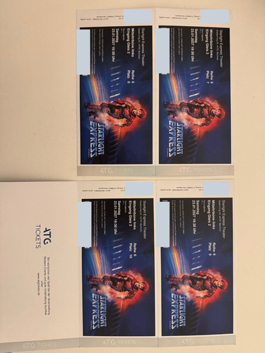 Starlight express tickets - 4x,