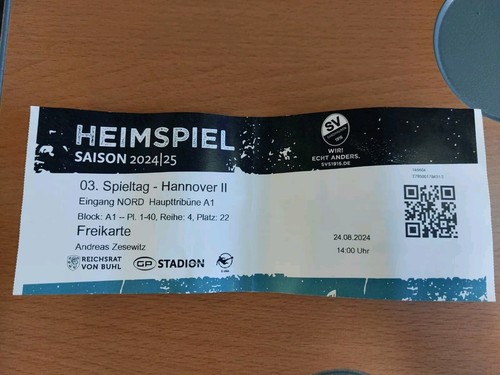 Used sammler ticket - ticket, 3.liga