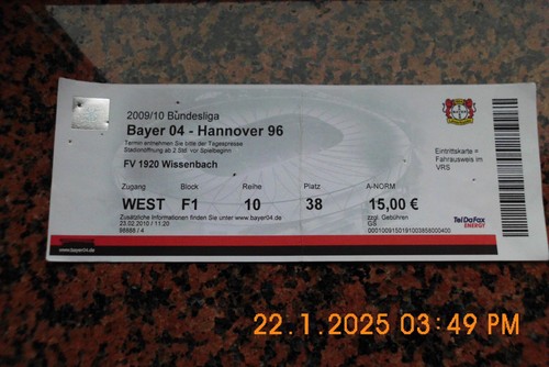 TICKET/EINTRITTSKARTE