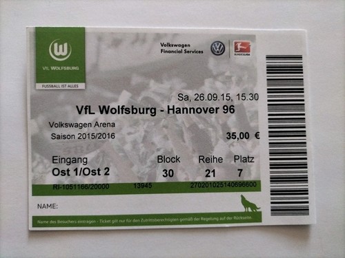Sammler ticket vfl - ticket,