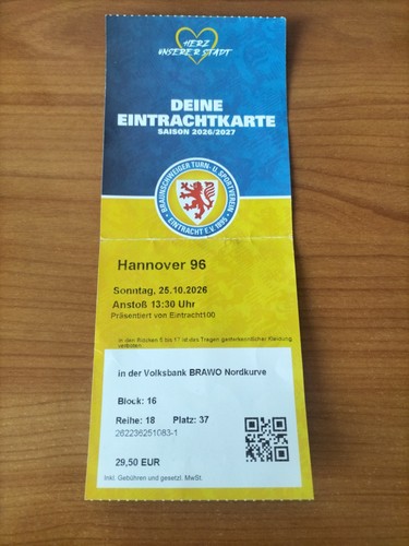 Sammler ticket eintracht - sammler,