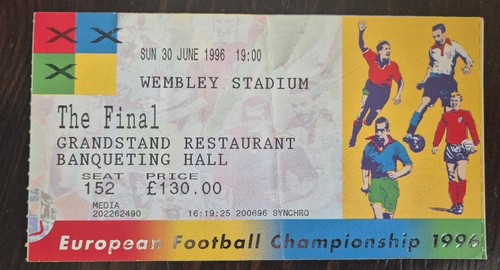 Ticket finale euro - euro, 1996