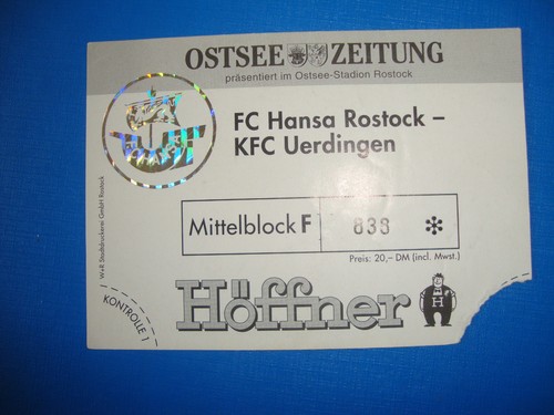 Ticket hansa rostock - ticket,