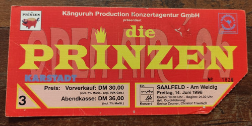 Ticket die prinzen tour - ticket, 96