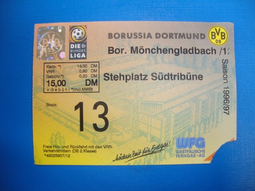 Ticket bvb dortmund - 96/97,