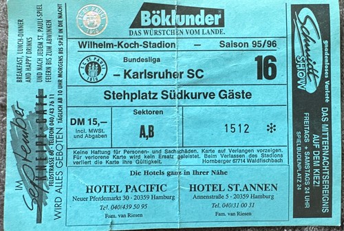Ticket pauli vs - ticket, st.