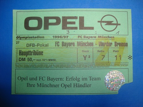 Ticket fc bayern - 96/97,