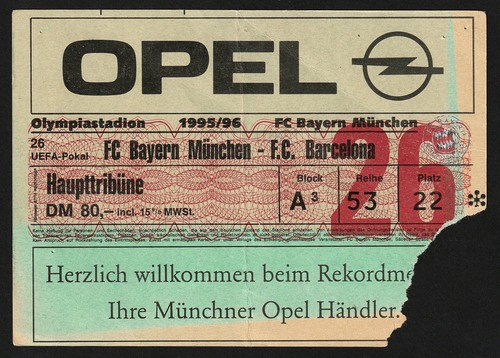 Ticket 1995 bayern - ticket, |