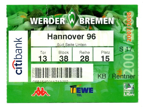 Ticket werder bremen - bl,