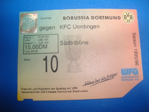 Ticket bvb dortmund - dortmund, kfc