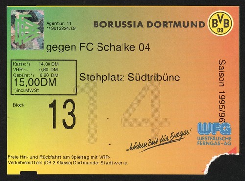 Ticket 1995 borussia - 1995/96,