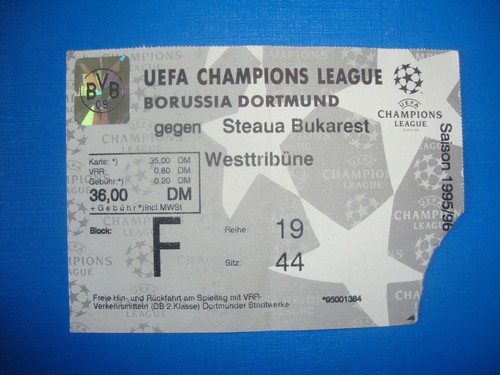 Ticket bvb dortmund - 95/96,