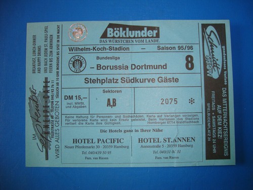 Ticket pauli bvb - ticket, fc